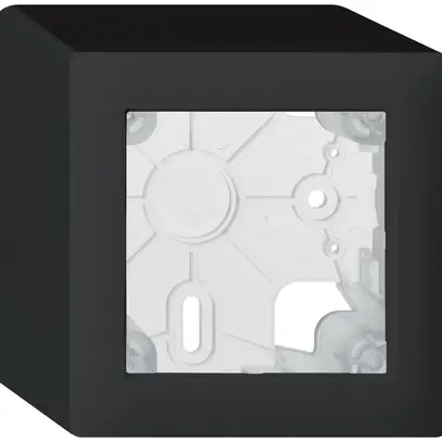 Boîtier AP kallysto noir h=64mm 