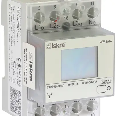 Contatore di energia digitale AMD trifase MID 5…65A bidirez. RS485 M-Bus RTU 