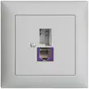 Prise de raccordement INC T+T 6P/1×RJ45 DSL-à large bande EDIZIOdue gris clair 