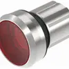 Boîtier pour poussoir lumineux EAO45 haut rouge Ø22.3mm IP67/IP69K anneau arg 