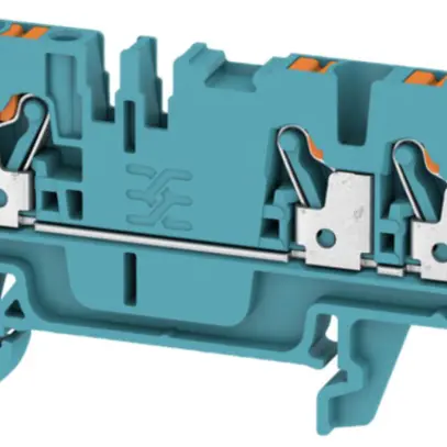 Morsetto di passaggio Weidmüller A3C PUSH IN 2.5mm² 3 contatti TS35 blu 
