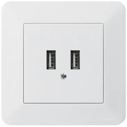 Presa di carica USB INC Hager kallysto.trend 240V 2400mA bianco 
