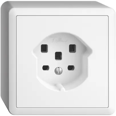 Presa AP EDIZIOdue T25 16A bianco, con morsetti innest. 