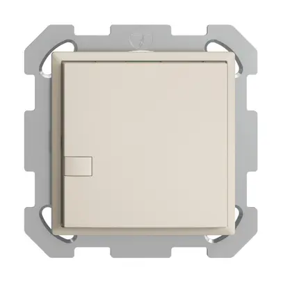 Poussoir univ. ENC 1×1t bornes à vis EDIZIOdue crema, sans LED 