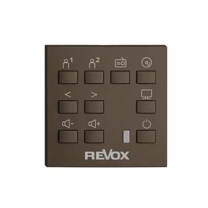 Kit de montage EDIZIOdue F pour Voxnet avec 10 boutons & fenêtre IR, coffee 