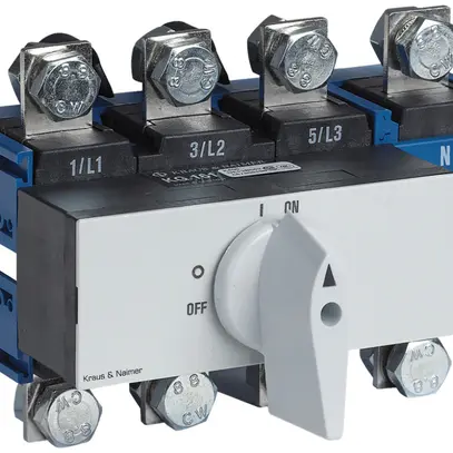 Interrupteur sectionneur INC 4P p.DIN, 160A, 0-1, gris, 112×45mm, poignée gris 