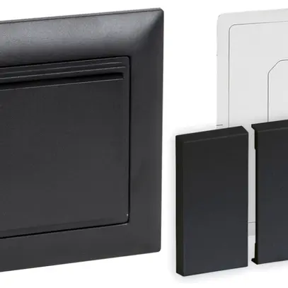 Émetteur RF mural AWAG 4-canal 2.4 GHz IEEE 802.15.4, sans batterie, noir 