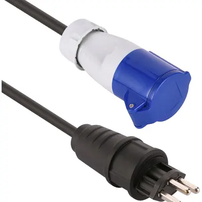 Prolunga MH T23/CEE 16A blau 230V H07RN-F3G1.5mm² GDV 1.5m IP44 nero 