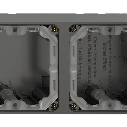 En-tête NAP Feller NEVO, 1×2, pour appareils N.CO, noir 