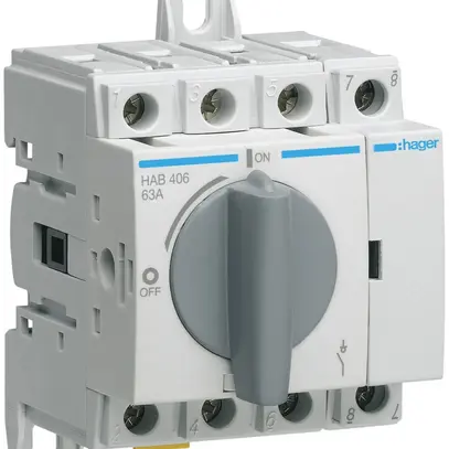 Interrupteur sectionneur Hager HAB406 4L 63A 