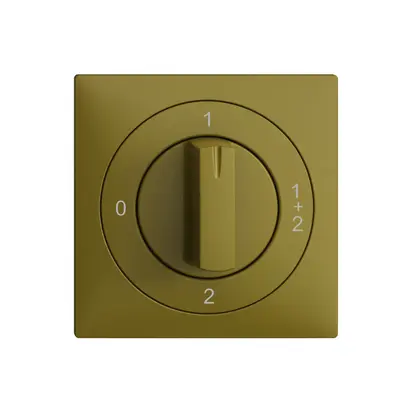 Kit frontal EDIZIOdue 0-1-1+2-2 60×60mm olive pour interrupteur rotatif 