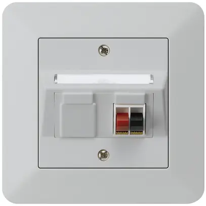 Prise ENC audio kallysto.trend 1×gris clair borne à étrier pour 1 haut-parleur 