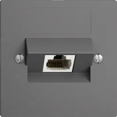 Inserto per presa di raccordo INC 1×RJ45/u 4P ITplus EDIZIOdue grigio scuro 