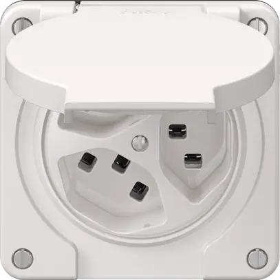 Prise NEVO N.CO, 3×T23, IP21, blanc 