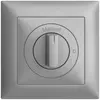 Frontset 0-Auto-0-Main EDIZIOdue silver 88×88mm für Drehschalter 