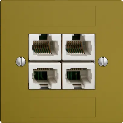 Presa INC 4×RJ45/u 4P sep. EDIZIOdue olive ITplus 