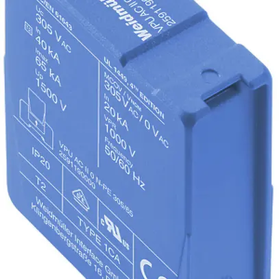 Parasurtension Weidmüller VPU AC II F 0 N-PE 305/65 
