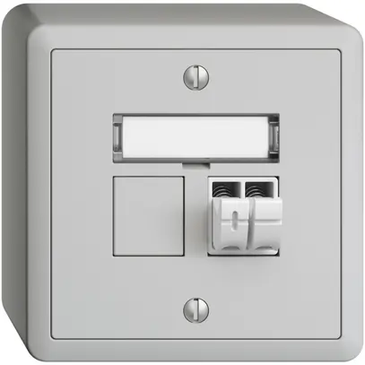 Prise audio AP Push Type EDIZIOdue FX, 1×, kit d'inscription, gris clair 