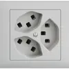 Presa INS 3×T23 16A EDIZIOdue grigio chiaro, con morsetti innest. 