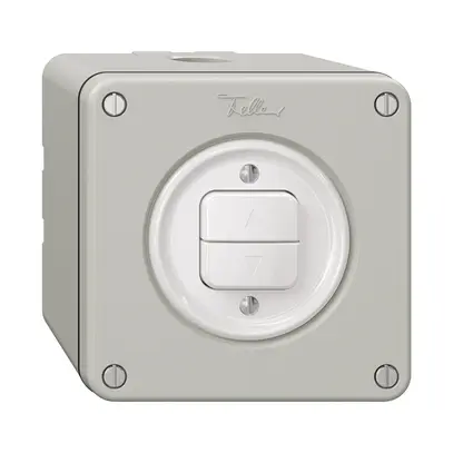 Interrupteur pour stores NAPU NEVO, 1-canal, hauteur 65 mm, 87×87 mm, gris clair 