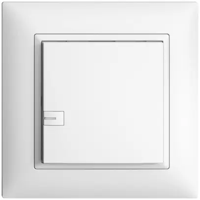 Poussoir ENC KNX 1× EDIZIOdue blanc RGB avec LED 