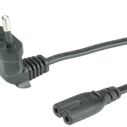 Cavo d'apparecchio ROLINE T26 (90°) → C7 2×0.75mm² 250VAC/2.5A nero 1.8m 