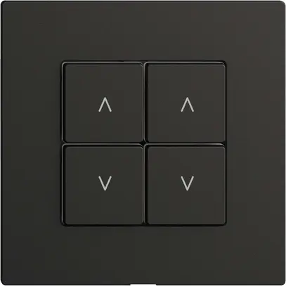 Comando per interruttore tapparelle 2c/4t Edue Wiser nero 