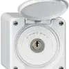 Contatto rotativo chiave AP robusto IP55 bianco con coperchio invertitore 