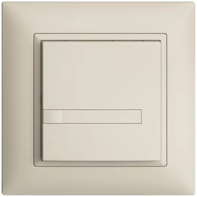 Poussoir ENC KNX 1× EDIZIOdue crema RGB sans LED avec insert papier 