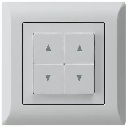 Interruttore per tapparelle INC kallysto.line grigio chiaro con 4 tasti 
