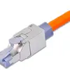 Connector RJ45 à montable sur le terrain toolless, introduction droite 