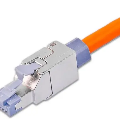 Connector RJ45 à montable sur le terrain toolless, introduction droite 