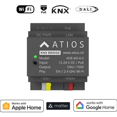 Atios KNX Bridge Collegamento al gateway KNX e DALI 