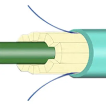 Cavo FO Universal H-LINE Dca 12×G50/125 OM3 Ø7.5mm 3000N turchese 