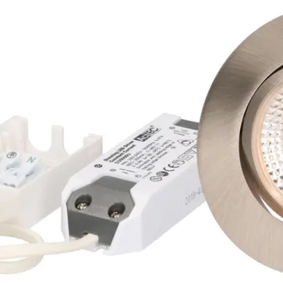 Spot LED INC LUCE Solv 8W 230V 710lm 3000K trou Ø68mm nickel 38° 