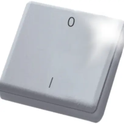 Telecomando mini RF Eltako bianco 0/I, FMH2 