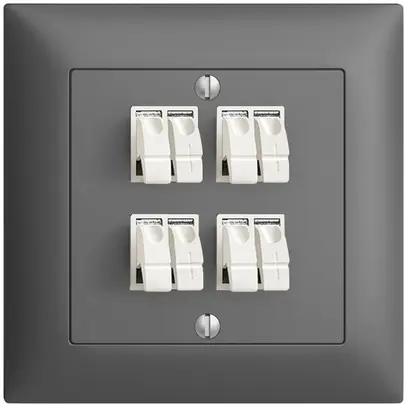 Presa INC audio FMI 4×grigio scuro morsetto per 4 altoparlante 