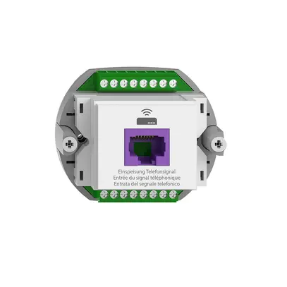 Presa ritorno Feller BSE 1×RJ45 p.Swisscom VoIP, 8 poli, UTP, bianco 