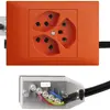 Prise INC 3×T23 16A orange 53mm L1 EDIZIOdue pour Technofil 