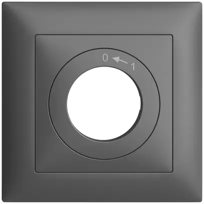 Kit frontale EDIZIOdue 0<-1 grigio scuro 88×88mm per pulsante girevole 