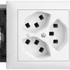 Presa INS 3×T23 16A bianco con LED verde EDIZIOdue 