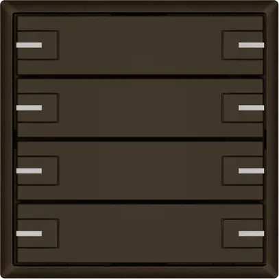 Poussoir universel EDIZIO.liv UNI SNAPFIX® a.LED RGB 4× comm.2T br 