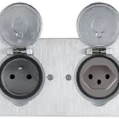 Prese di suolo Platinum angol. 2×T13, acciaio pregiato spazzato 