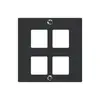 Placca frontale HMS kallysto per 4 moduli nero 