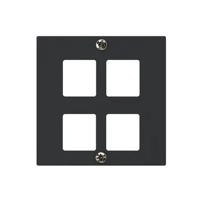 Plaque frontale HMS kallysto pour 4 modules noir 