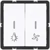 Interrupteur à poussoir pour lumière et ventilation MOS illuminable bc 
