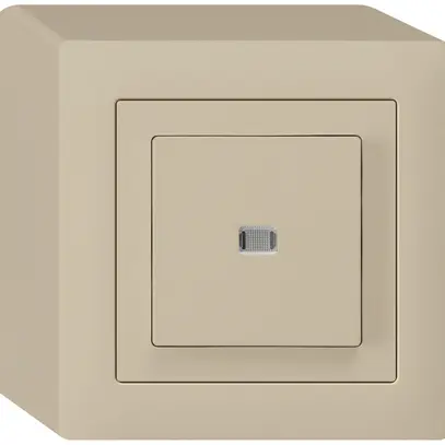 Interruttore pulsante luminoso AP kallysto 3/1L beige 