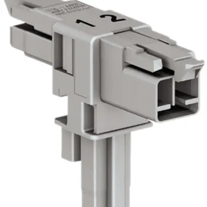 Distributore T WAGO 2L 1×spina/2×prese gr 16A 250V cod.B 3.leva d.bloccaggio 