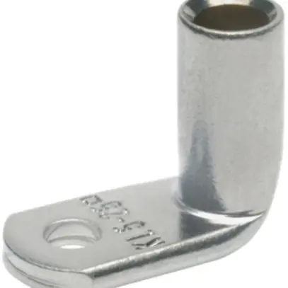 Cosse tubulaire à sertir coude M8 50mm² Cu-étamé 90° 