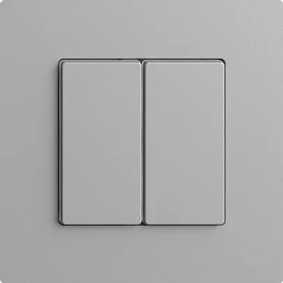 Interrupteur 2K/2T WLAN Edue Wiser silver 